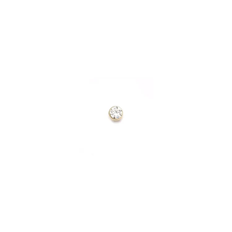 1/2 paar 3 mm oorbellen in 9 karaat goud met zirkoon - Gold Collection
