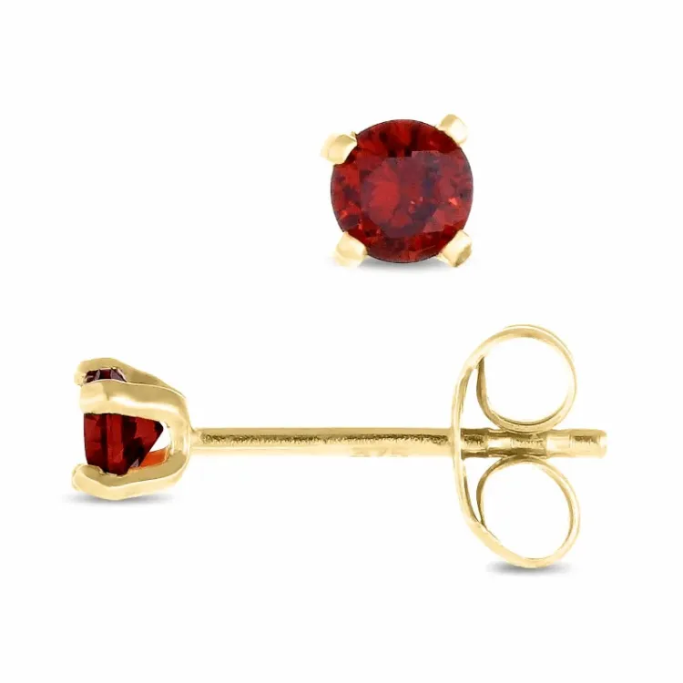 klein oorsteker in 9 karaat goud met synthetisch granaat - Gold Collection