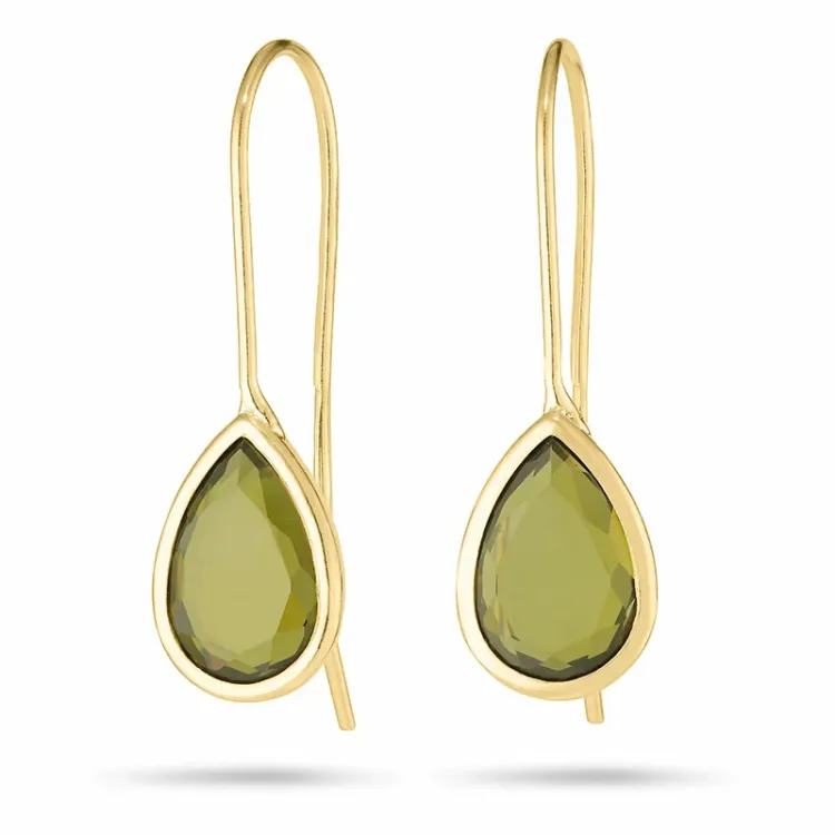 druppel oorbellen in 9 karaat goud met zirkoon - Gold Collection