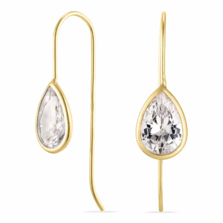 druppel oorbellen in 9 karaat goud met zirkoon - Gold Collection