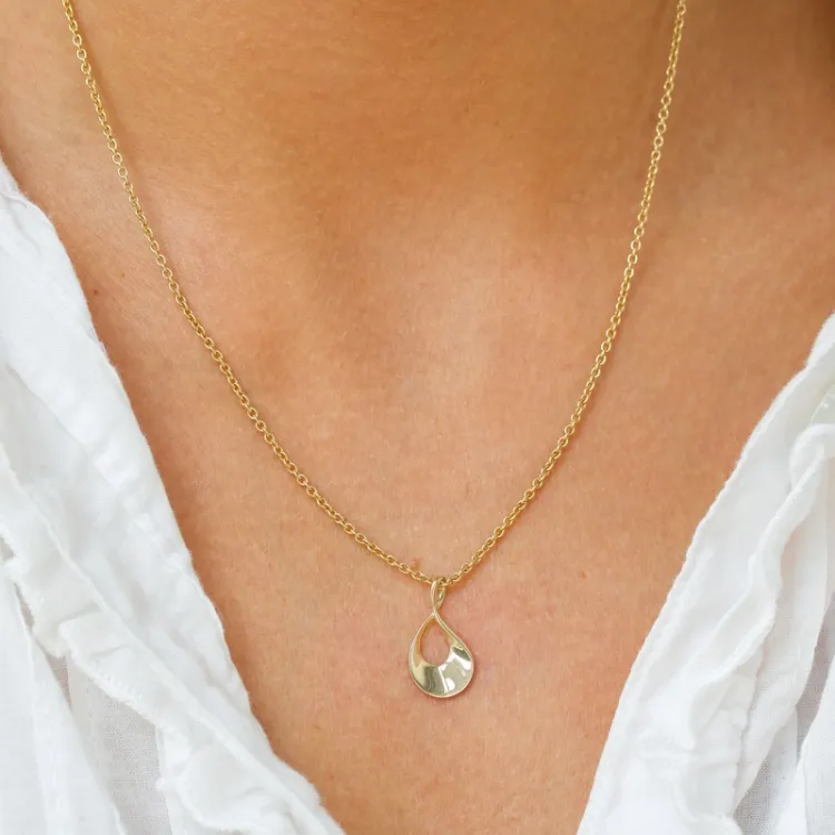 druppel hanger in 9 karaat goud - Gold Collection