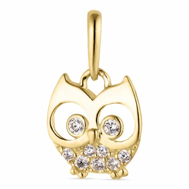 uil hanger in 9 karaat goud - Gold Collection
