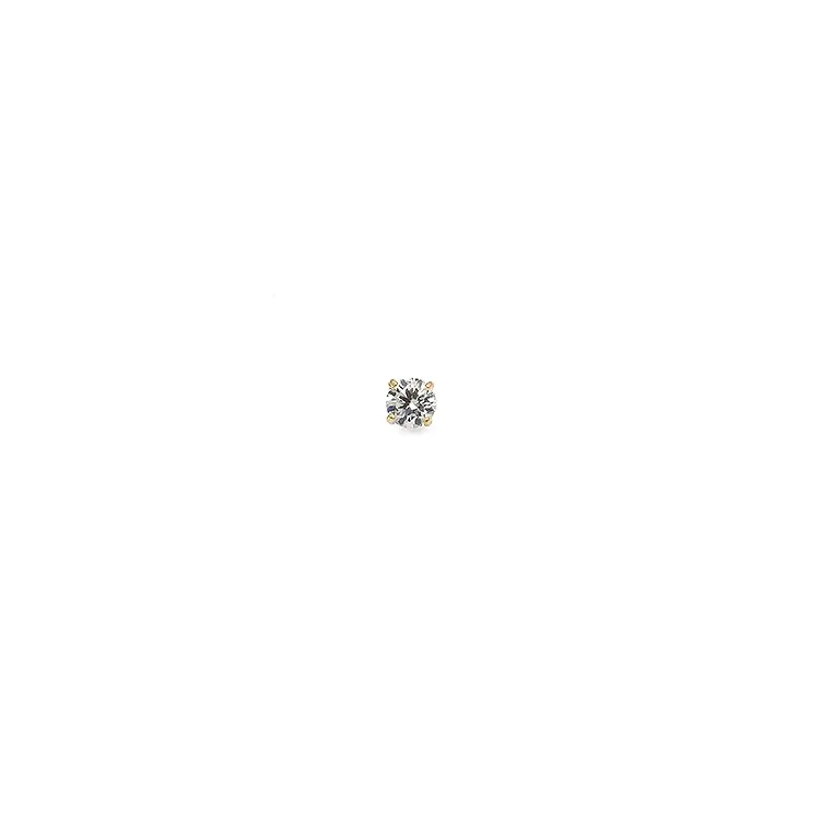 1/2 paar 3 mm oorbellen in 9 karaat goud met zirkoon - Gold Collection