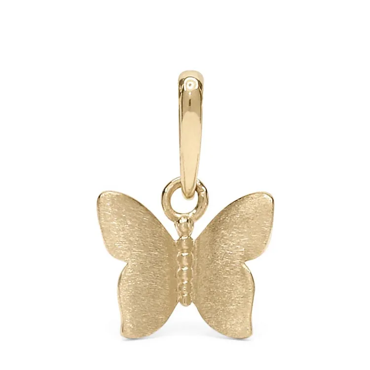 mat vlinder hanger in 9 karaat goud - Gold Collection