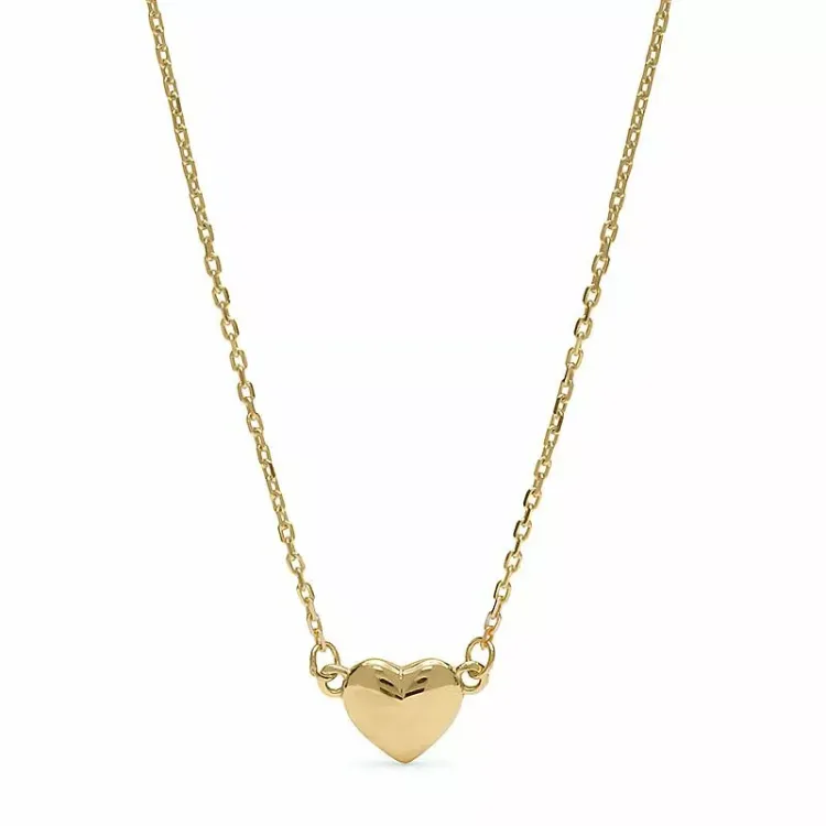 eenvoudige hart hanger met ketting in 9 karaat goud - Gold Collection