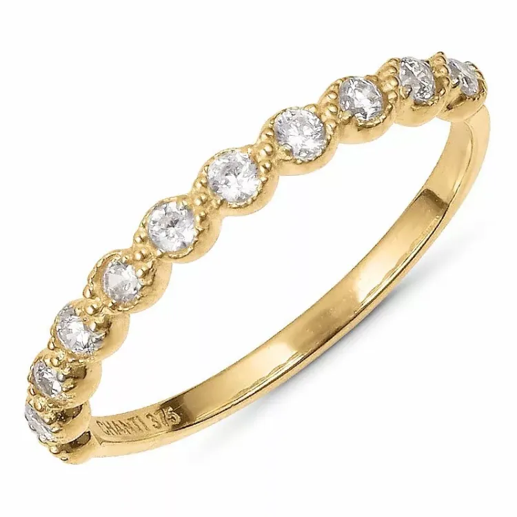 zirkoon ring in 9 karaat goud
