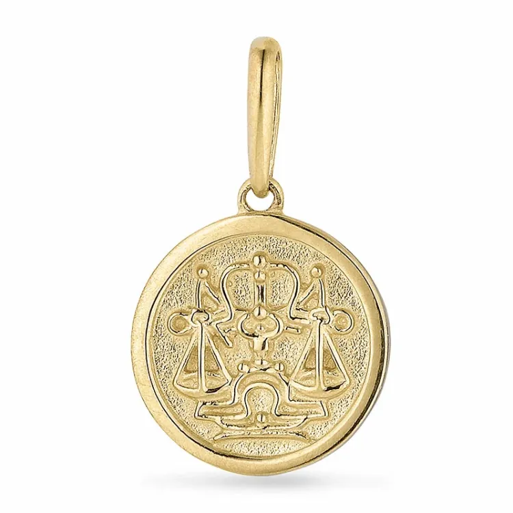 sterrenbeeld weegschaal hanger in 9 karaat goud - Gold Collection