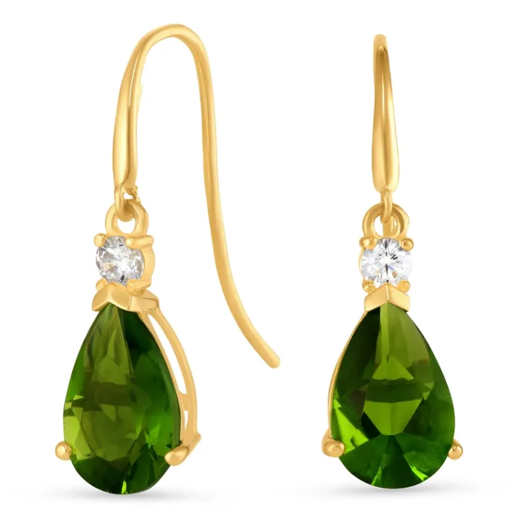 druppel oorbellen in 9 karaat goud met zirkoon en zirkoon - Gold Collection