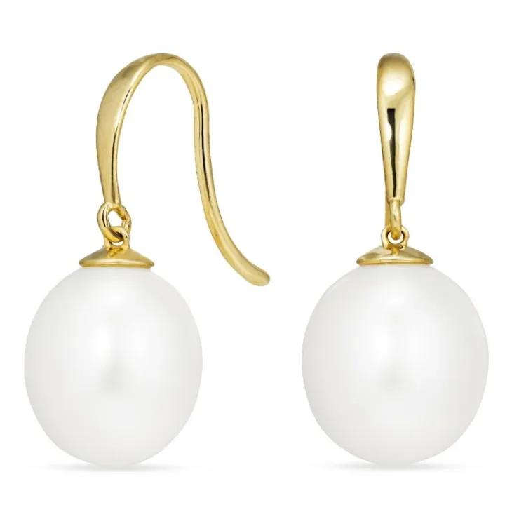 druppel oorhaakjes in 9 karaat goud - Gold Collection