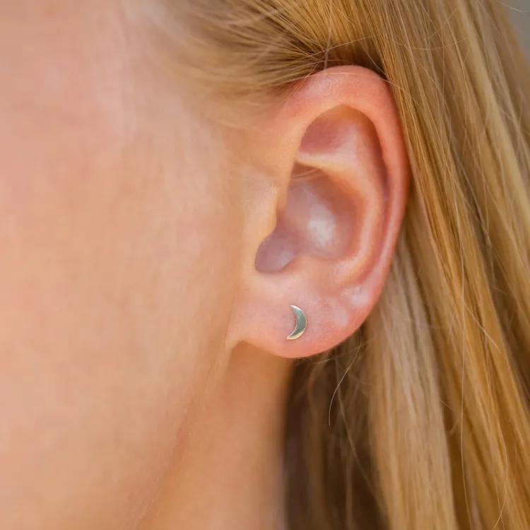 maan helix piercing in 9 karaat goud - Gold Collection