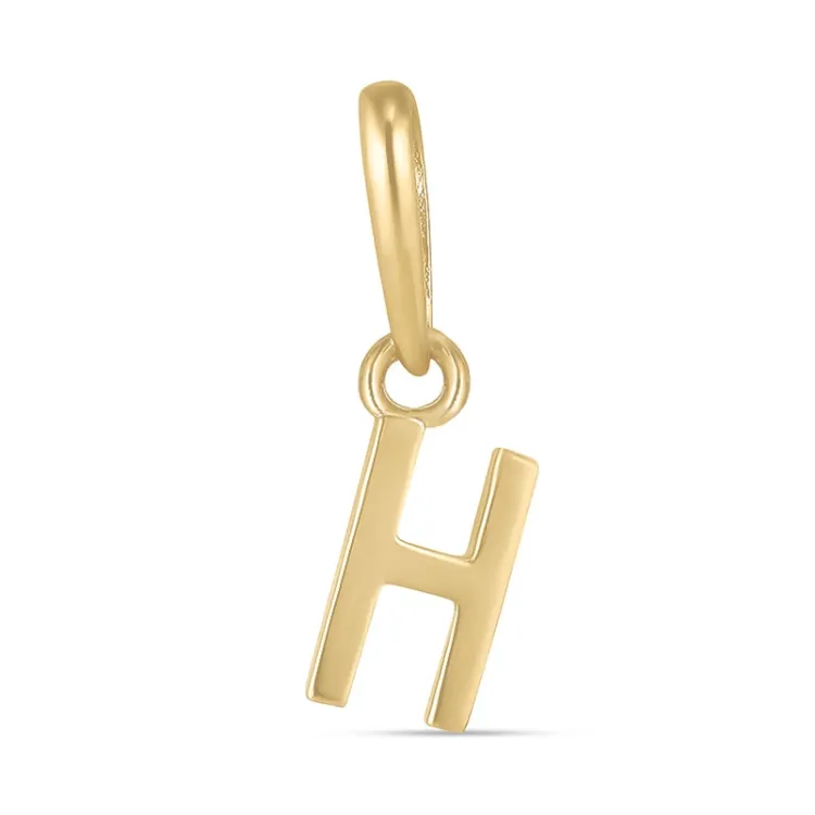 letter h hanger in 9 karaat goud - My Letter