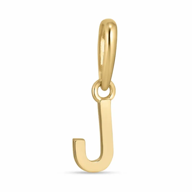 letter j hanger in 9 karaat goud - My Letter