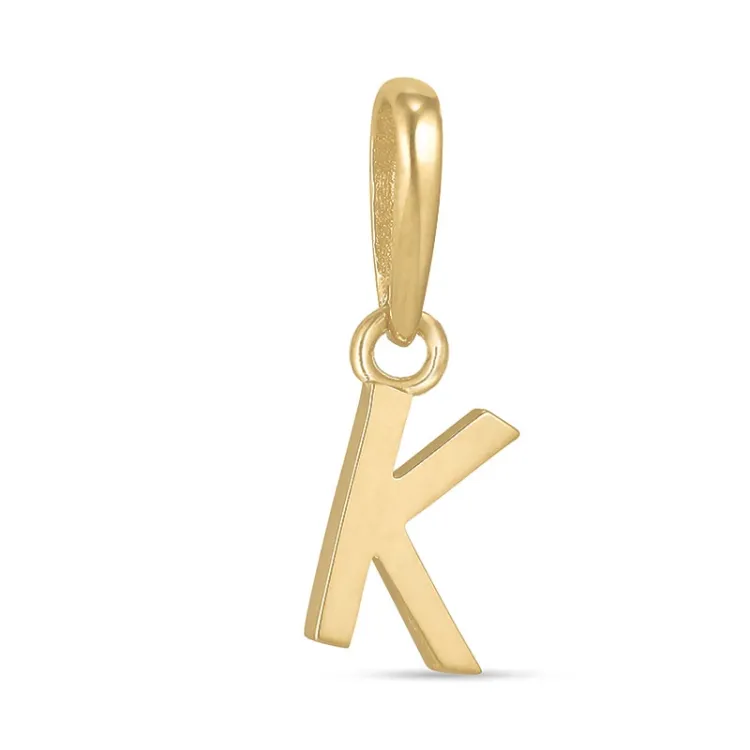 letter k hanger in 9 karaat goud - My Letter