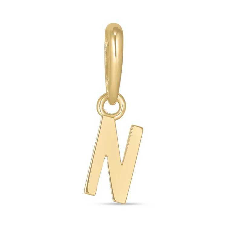 letter n hanger in 9 karaat goud - My Letter