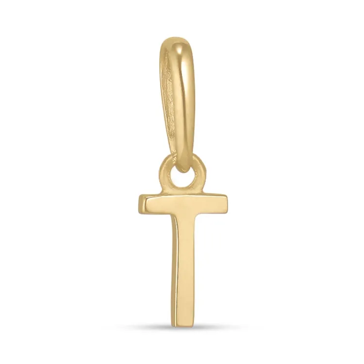letter t hanger in 9 karaat goud - My Letter