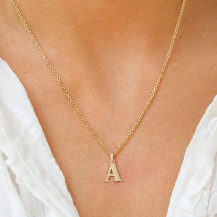 letter a hanger in 9 karaat goud - My Letter
