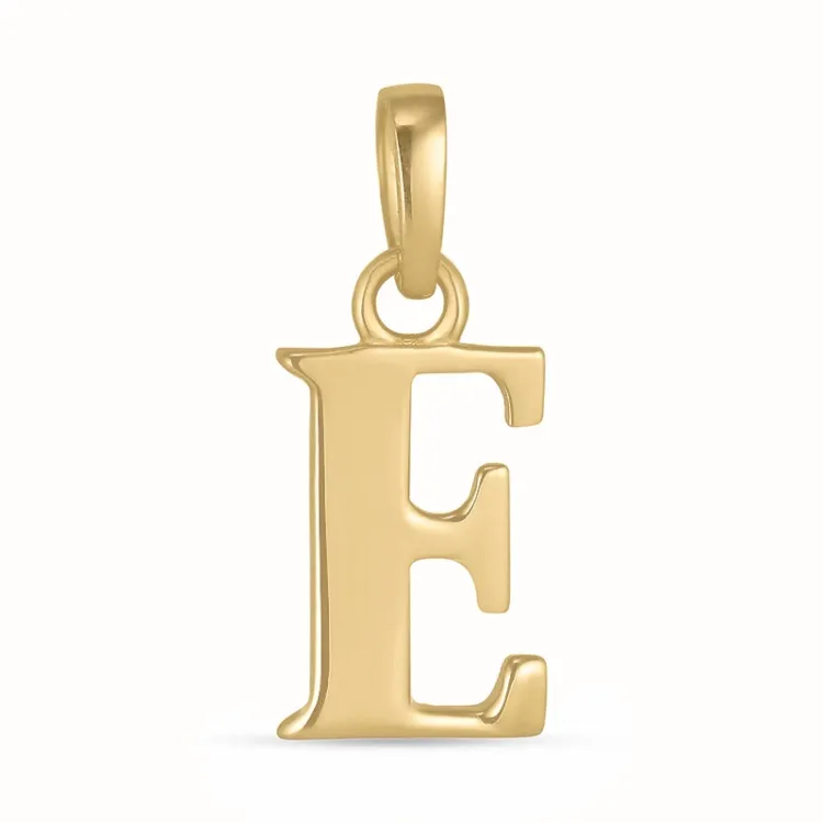 letter e hanger in 9 karaat goud - My Letter