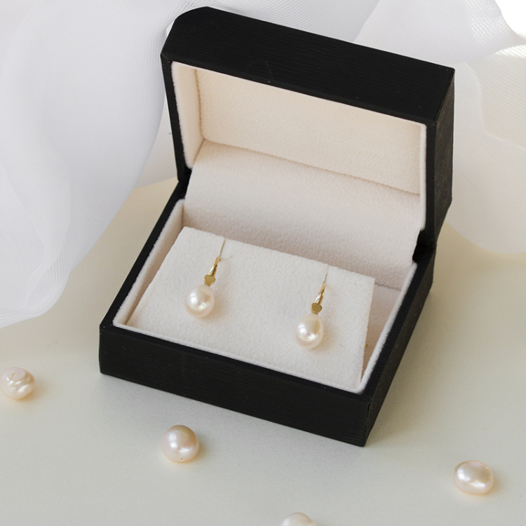 hart oorbellen in 14 karaat goud met  - Gold Collection