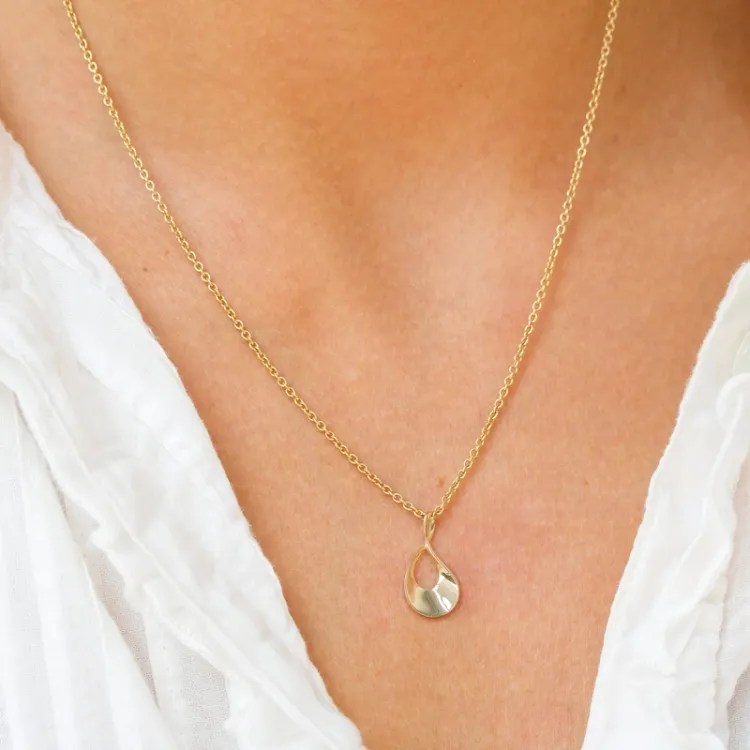 druppel hanger in 14 karaat goud - Gold Collection