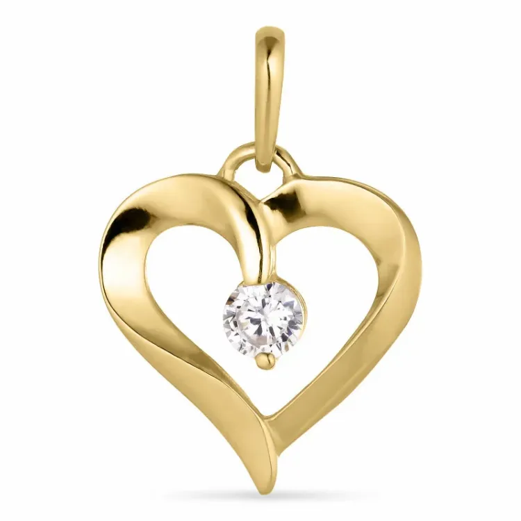 hart hanger in 14 karaat goud - Gold Collection