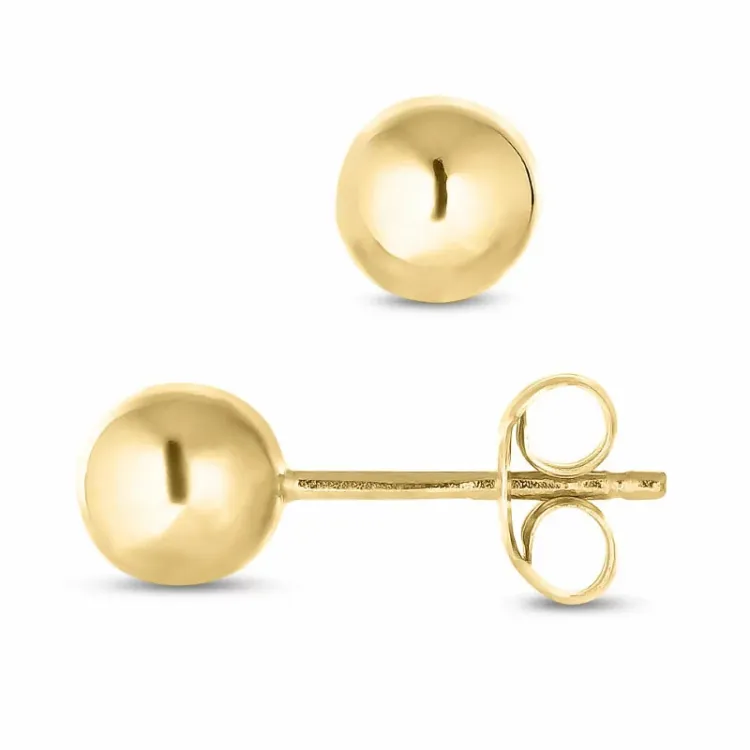 5 mm bolletje oorsteker in 14 karaat goud - Gold Collection