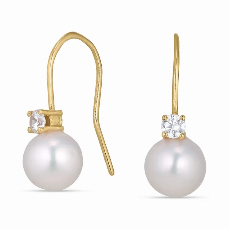 druppel oorbellen in 14 karaat goud met zirkoon - Gold Collection