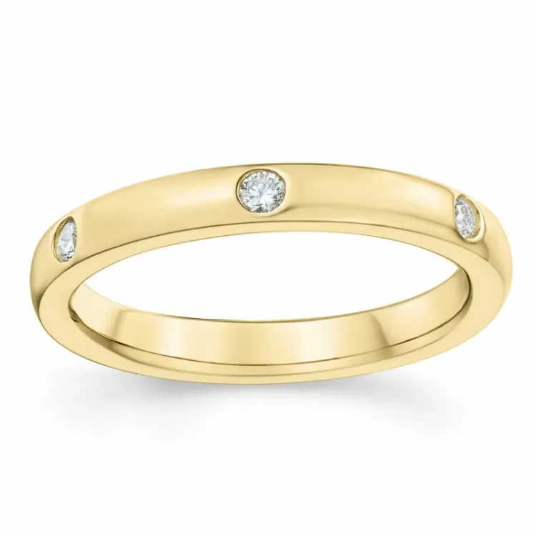 diamant ring in 14 karaat goud 0,101 ct