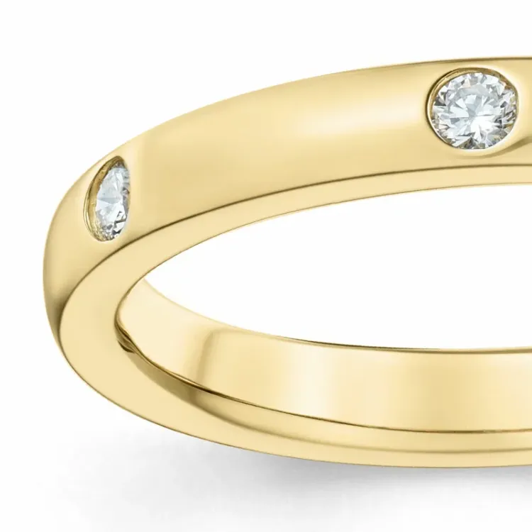 diamant ring in 14 karaat goud 0,101 ct