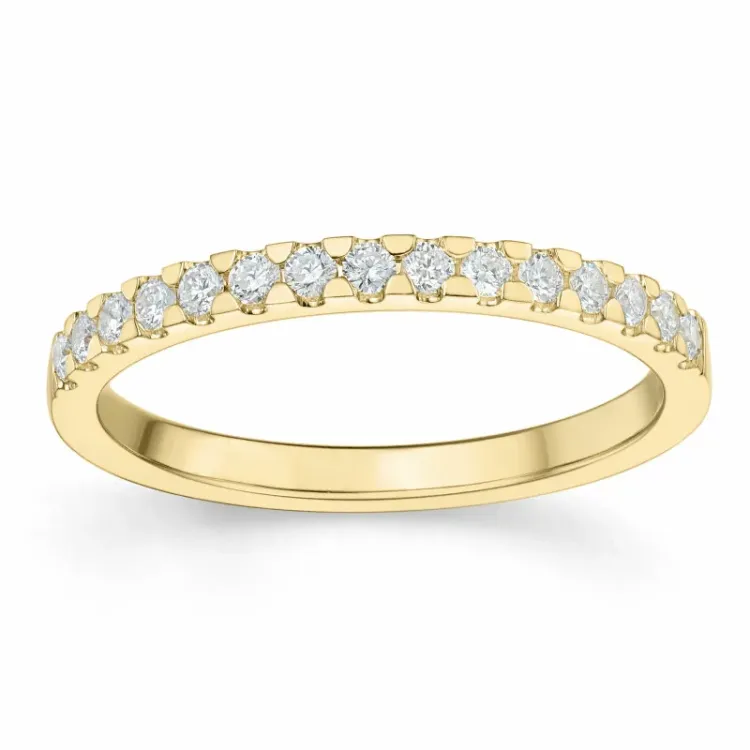 diamant mémoire ring in 14 karaat goud 0,24 ct