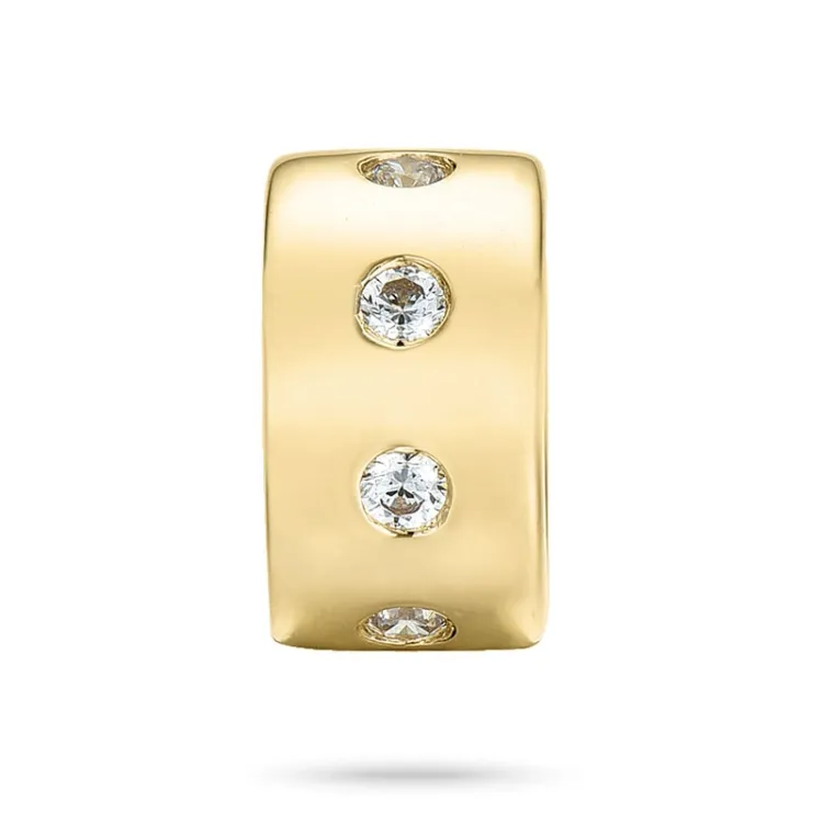 elegant diamant hanger in 14 caraat goud 0,252 ct