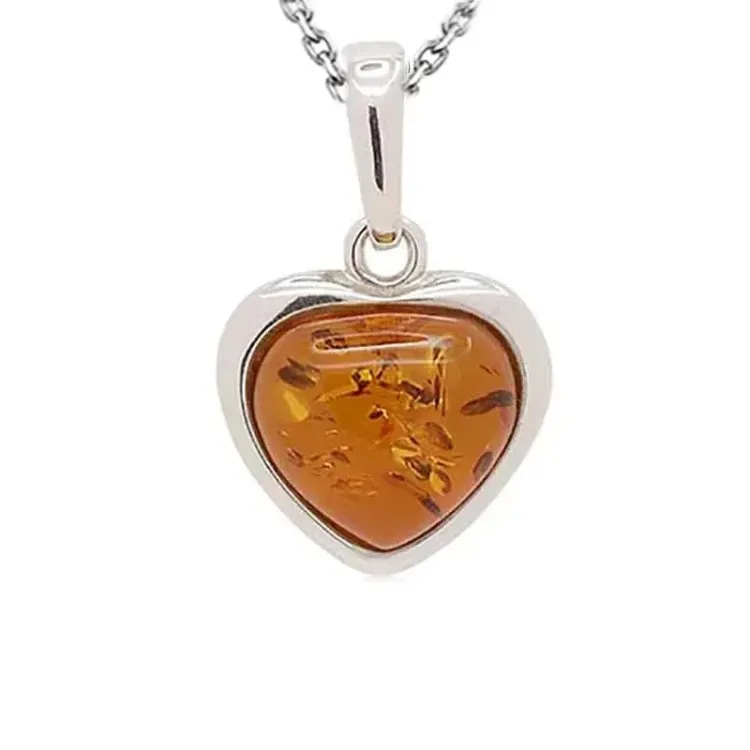hart ketting in zilver met hanger in zilver