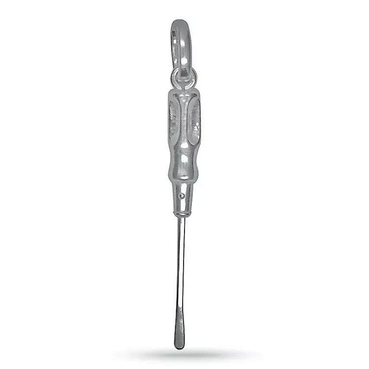 Lang schroevedraaier hanger in zilver