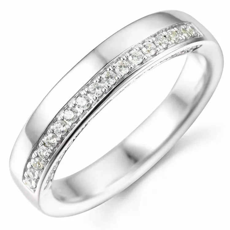 Bestelde artikel - diamant ring in 14 karaat witgoud 0,25 ct