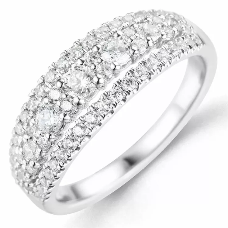 Bestelde artikel - diamant ring in 14 karaat witgoud 0,75 ct
