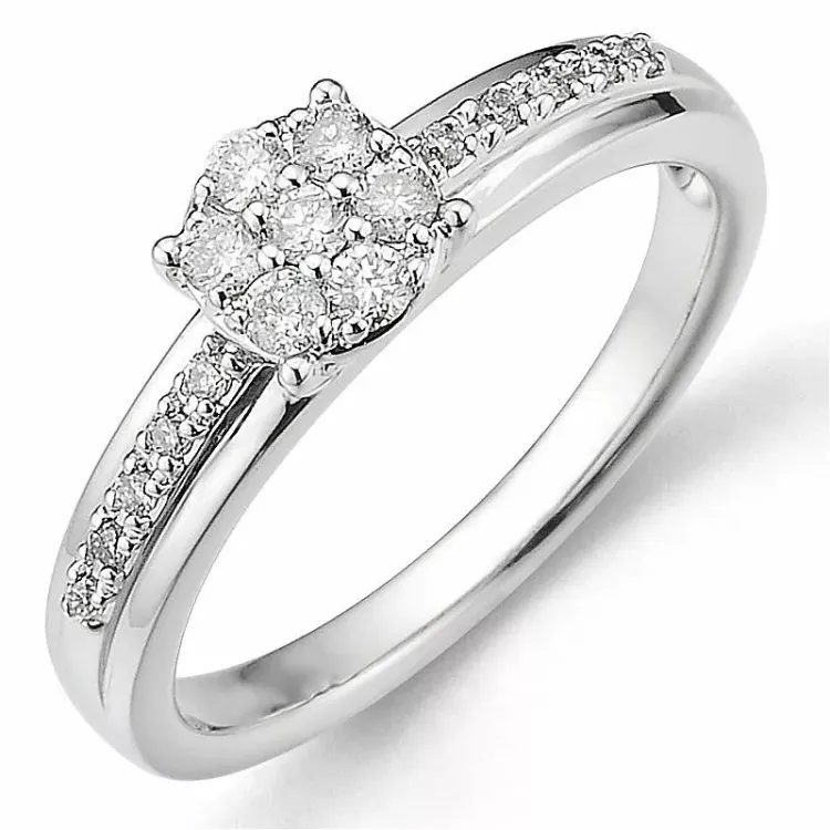 Bestelde artikel - diamant ring in 14 karaat witgoud 0,27 ct
