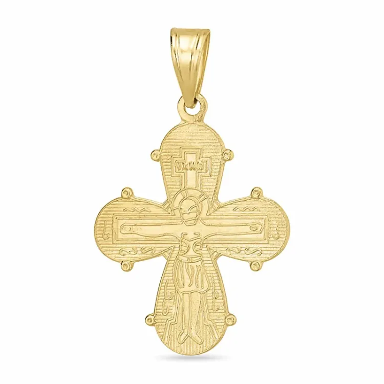 18 x 30 mm goud dagmarkruis in 8 karaat goud - Amoré