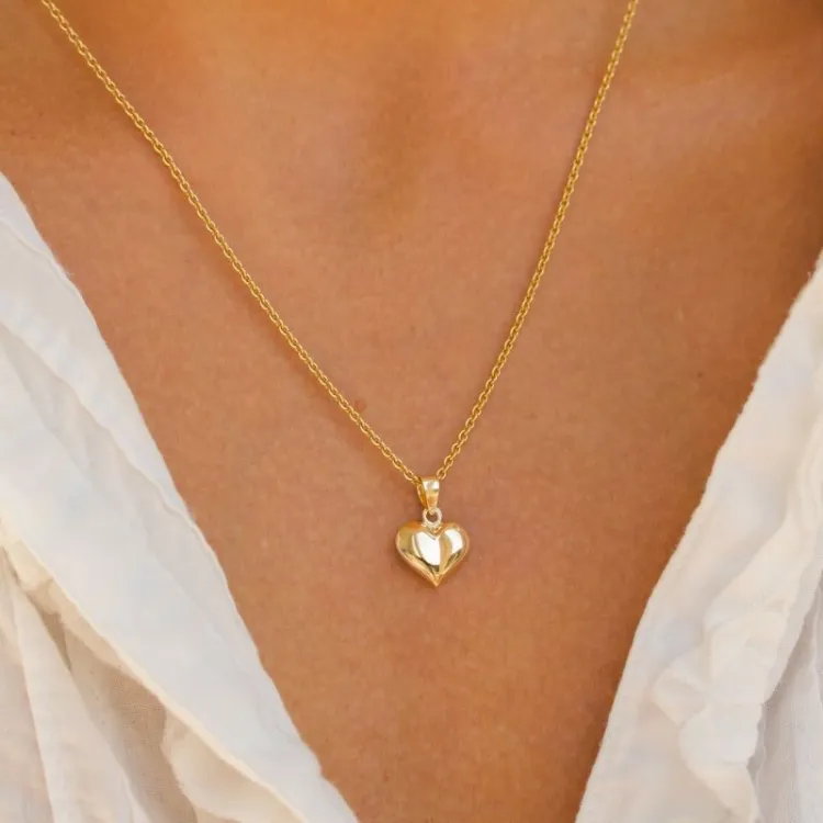 10 x 11 mm hart hanger in 14 karaat goud - Amoré