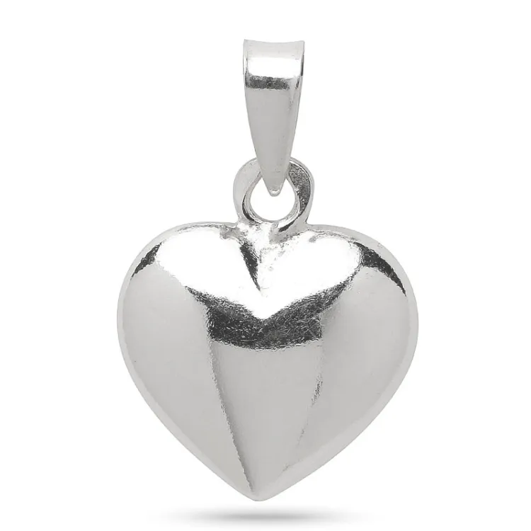 12 x 14 mm hart hanger in zilver - Amoré