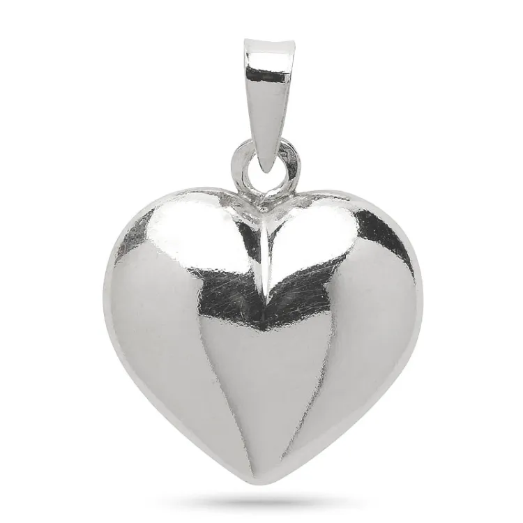 14,5 x 16 mm hart hanger in zilver - Amoré