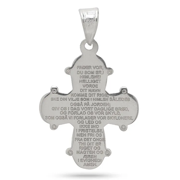 18 x 30 mm dagmarkruis in zilver - Amoré