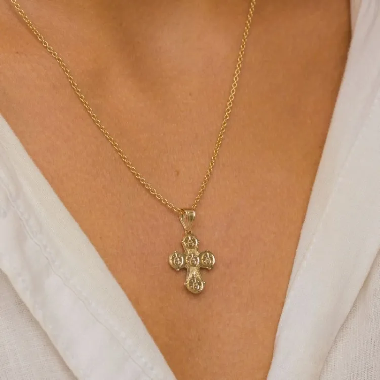 15 x 25 mm dagmarkruis in 8 karaat goud - Amoré