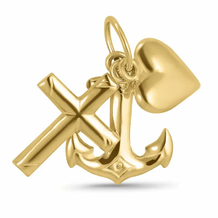 geloof-hoop-liefde hanger in 8 karaat goud - Amoré