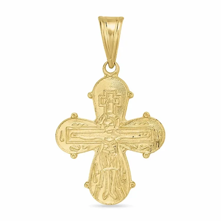 16 x 27 mm dagmarkruis in 14 karaat goud - Amoré