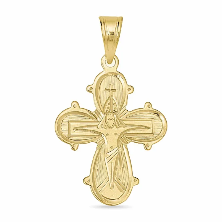 17 x 29 mm dagmarkruis in 14 karaat goud - Amoré