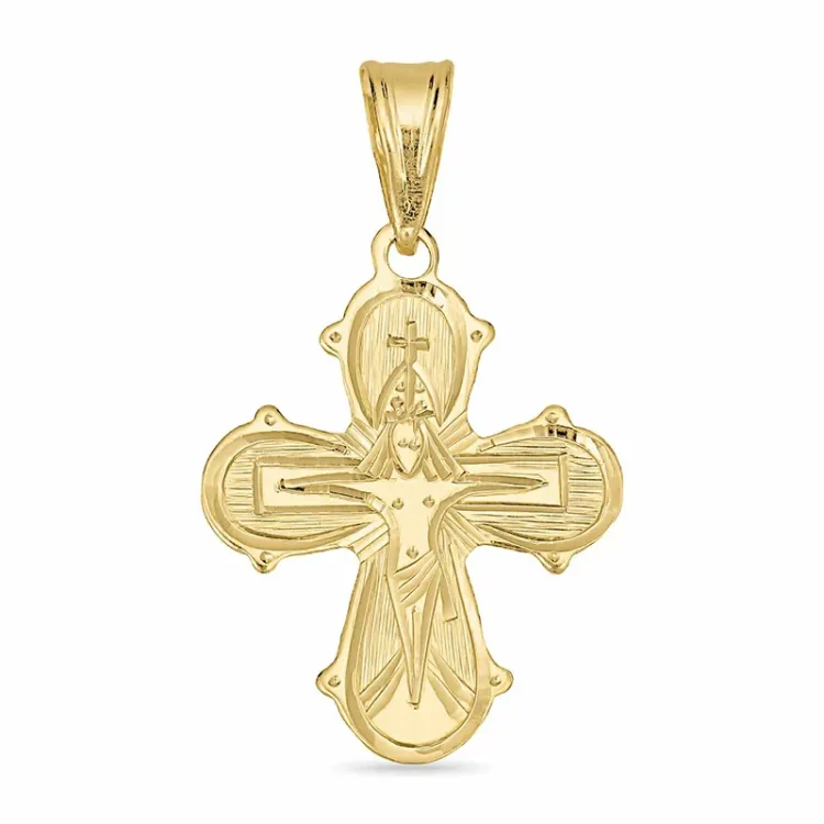 15 x 25 mm dagmarkruis in 14 karaat goud - Amoré