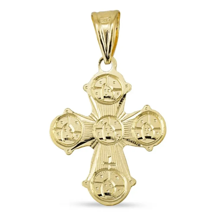 15 x 25 mm dagmarkruis in 14 karaat goud - Amoré
