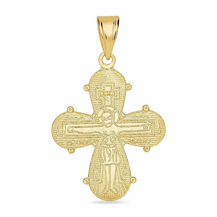 18 x 30 mm dagmarkruis in 14 karaat goud - Amoré