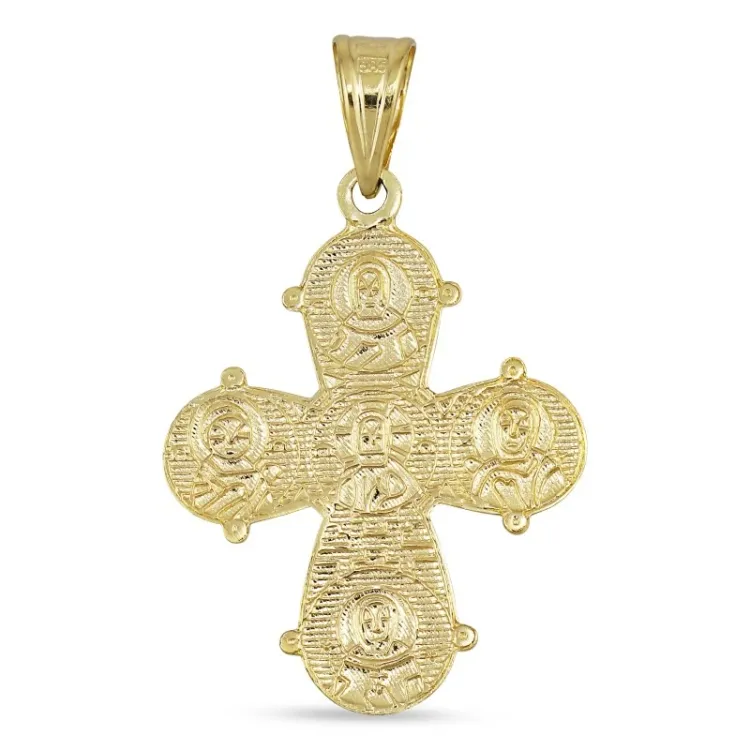 18 x 30 mm dagmarkruis in 14 karaat goud - Amoré