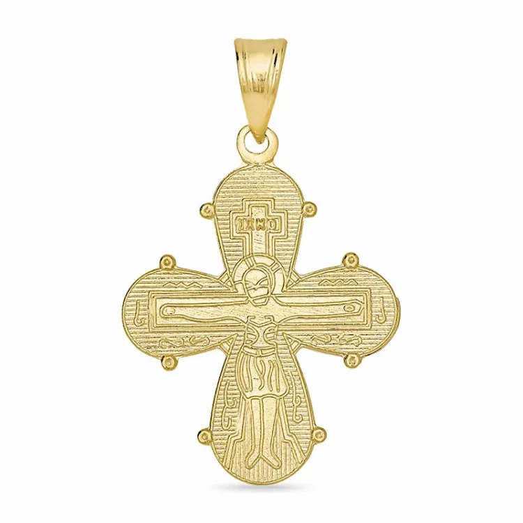 18 x 30 mm dagmarkruis in 14 karaat goud - Amoré