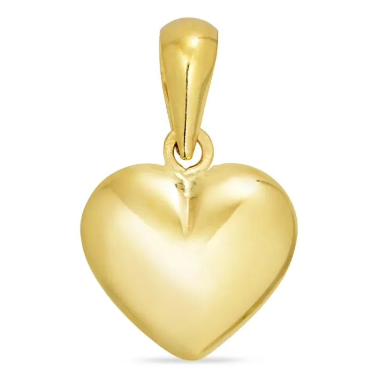 12 x 13 mm hart hanger in 14 karaat goud - Amoré